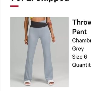 Lululemon Throwback Astro Pant Chambray/Graphite Grey Sz 6